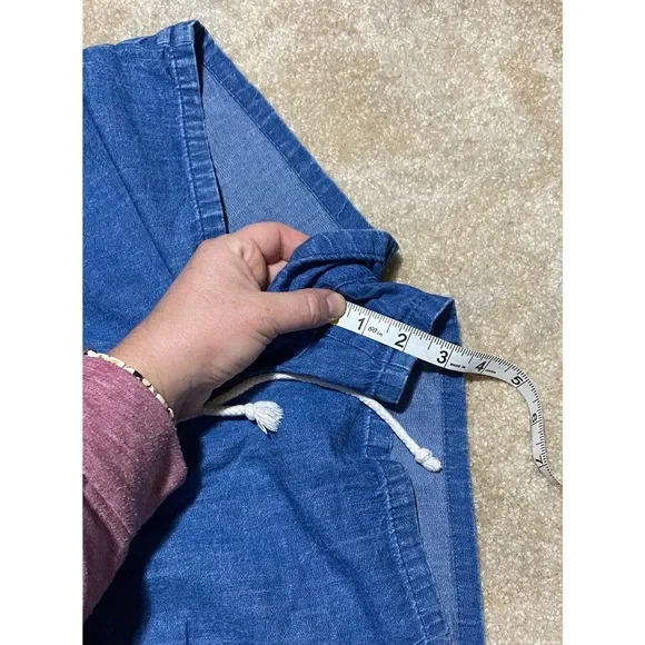 Aerie drawstring blue denim lounge shorts S - Picture 6 of 7